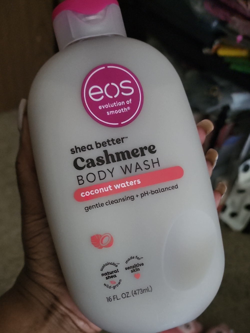 eos Cashmere Body Wash Coconut Waters - Pink & White